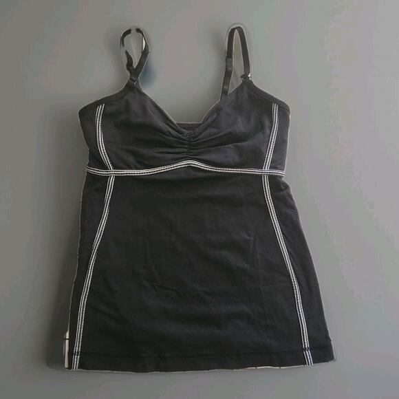 Lululemon No Limit Black Tank Top/Sport Bra Size 6‎ - Picture 1 of 3